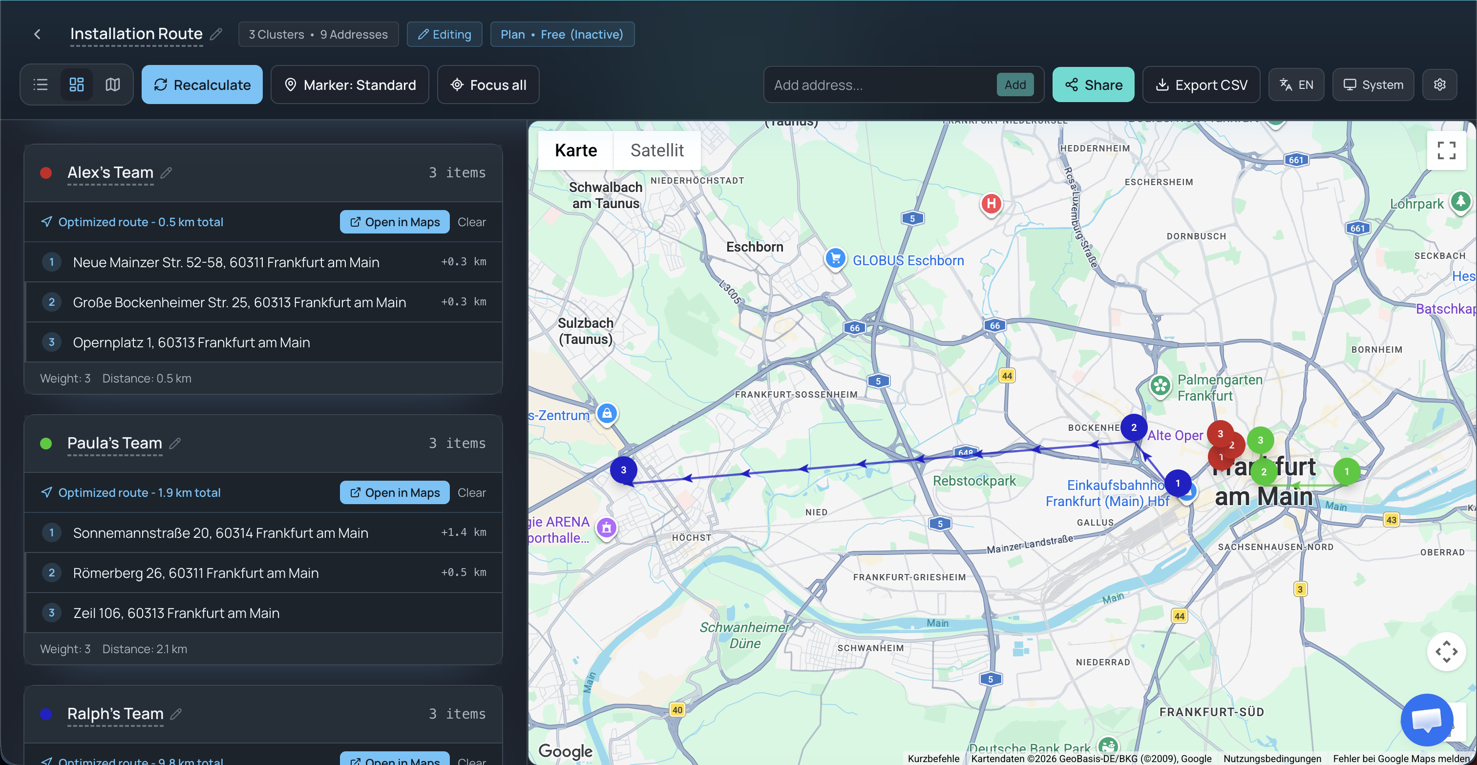 ClusterRoute Premium Dispatch Dashboard